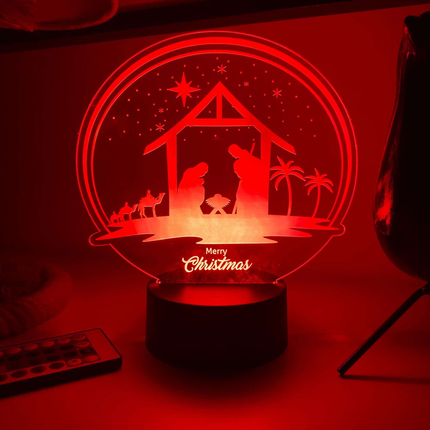 Lampada Led Natalizia con Presepe