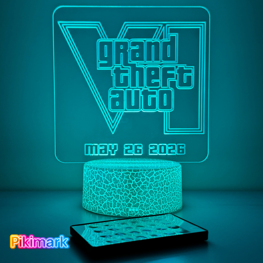 Lampada LED RGB - GTA VI Logo