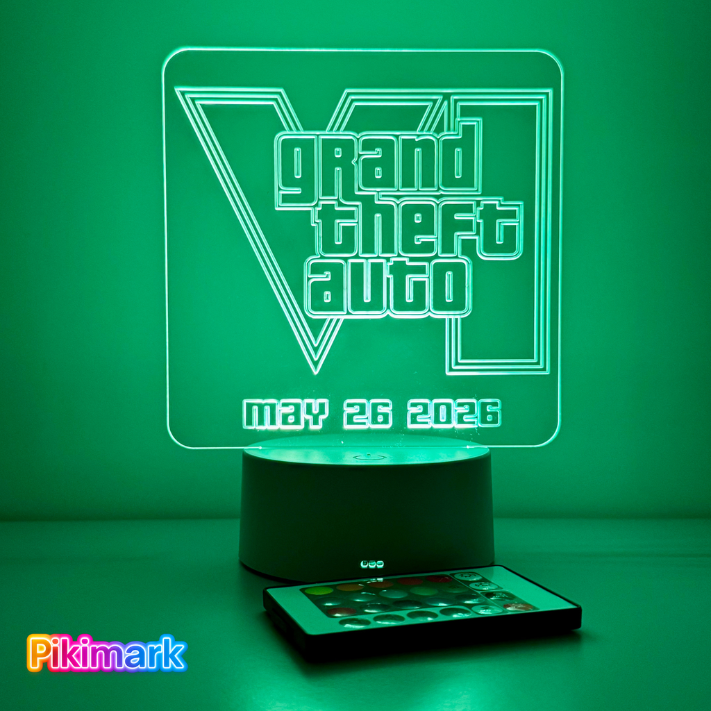 Lampada LED RGB - GTA VI Logo