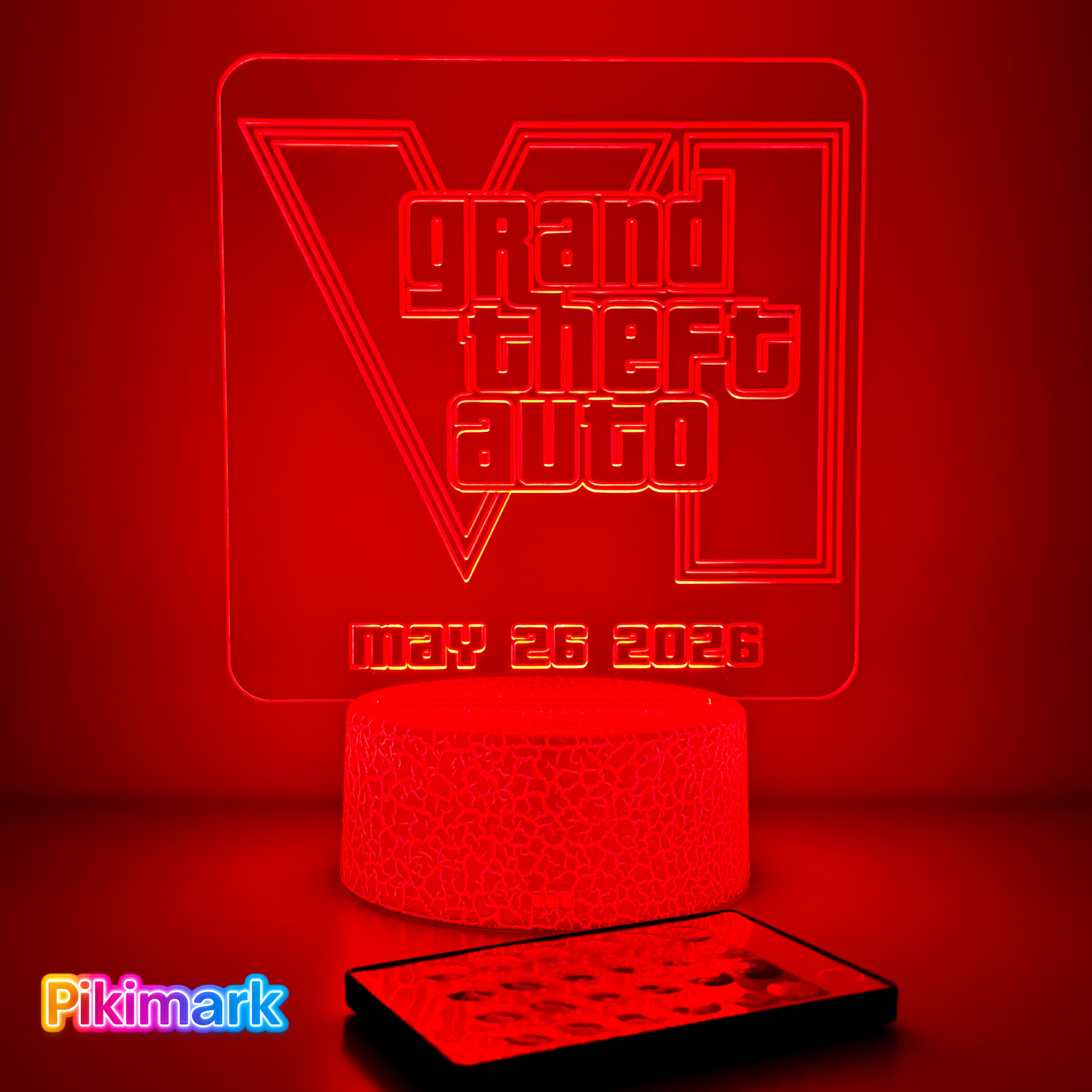 Lampada LED RGB - GTA VI Logo