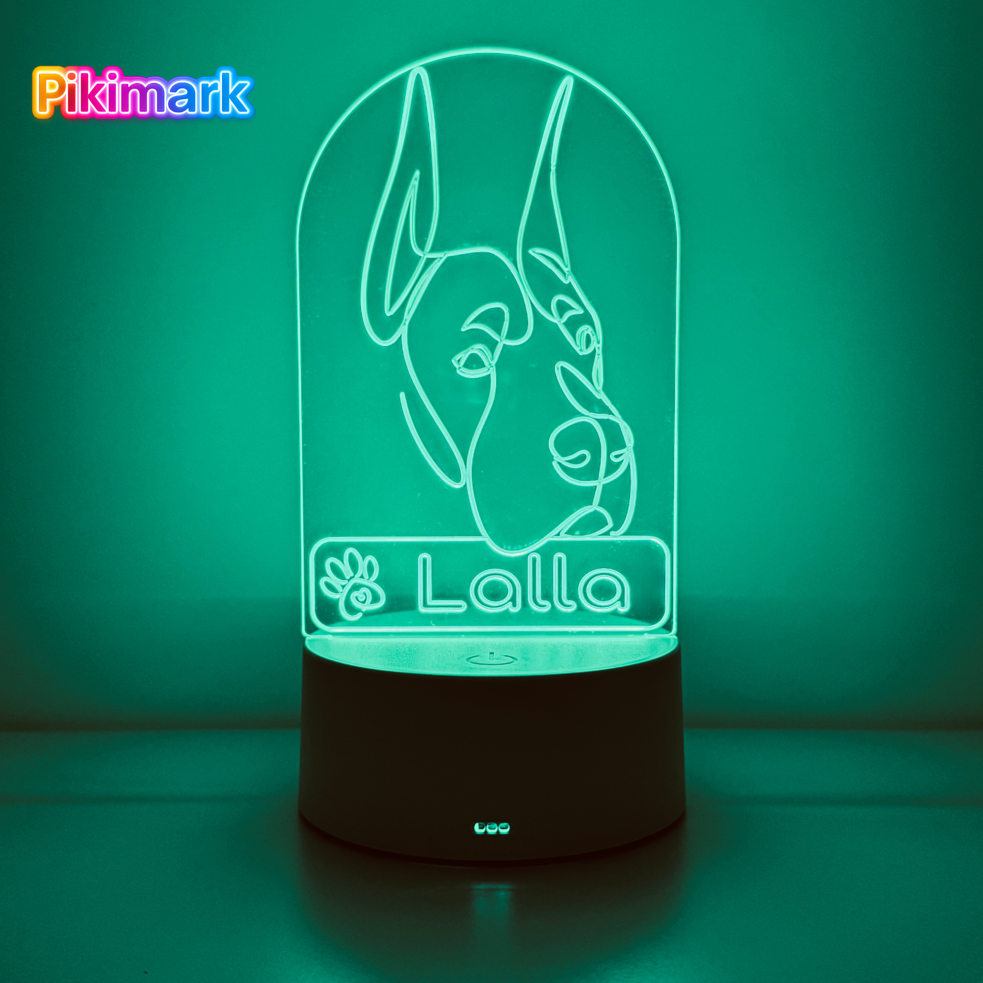 Lampada LED RGB - Alano con nome