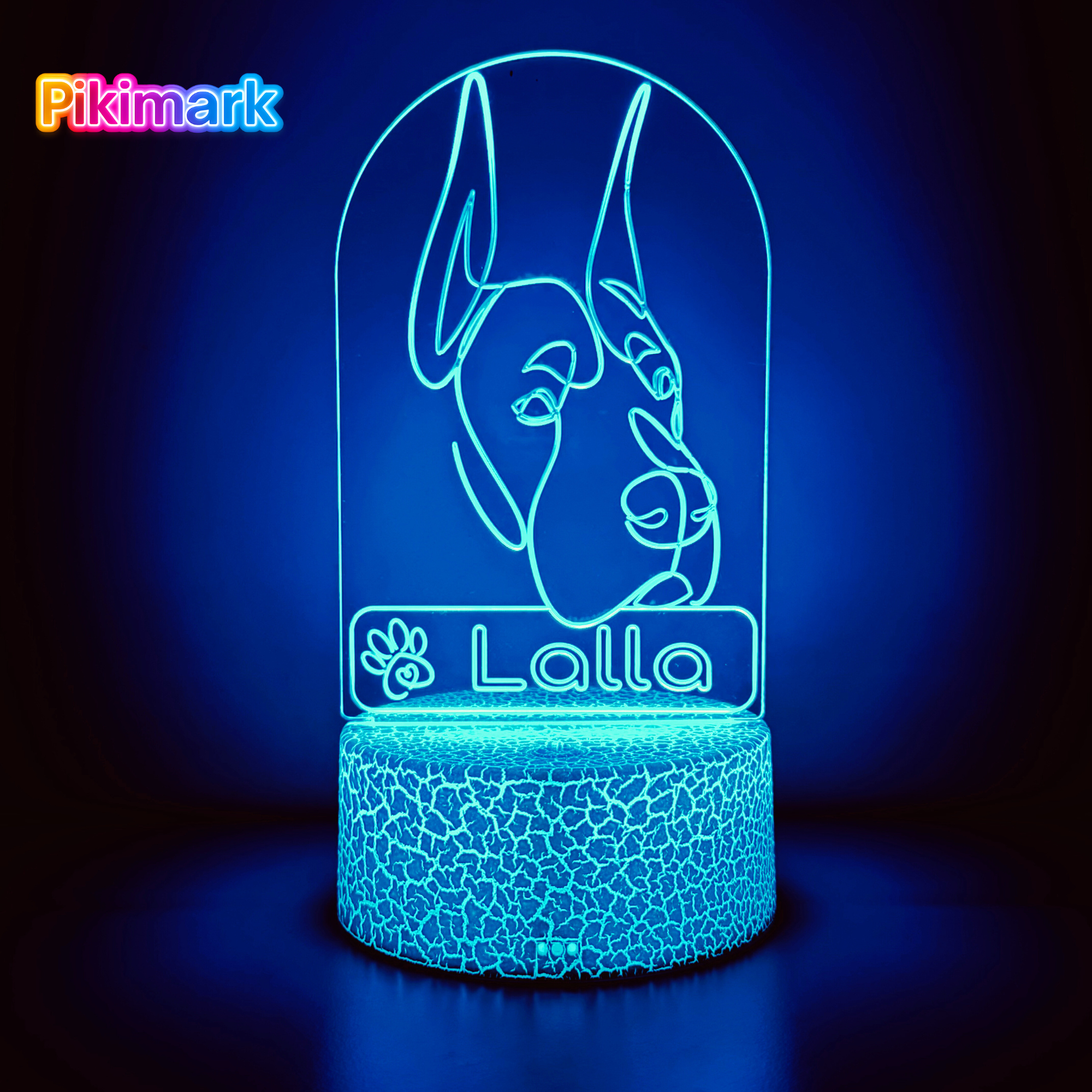Lampada LED RGB - Alano con nome