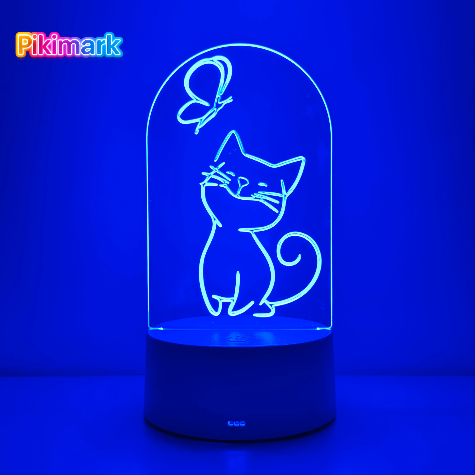 Lampada LED RGB - Gattino con nome