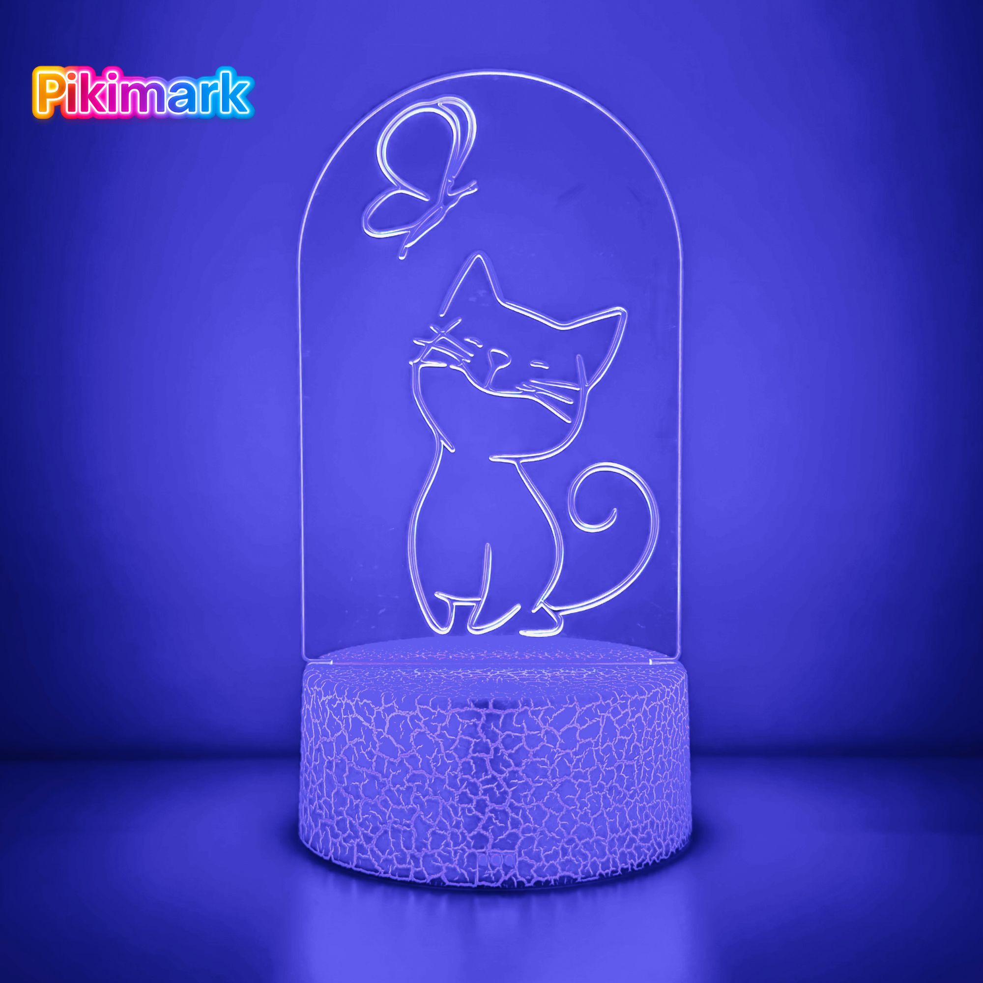 Lampada LED RGB - Gattino con nome