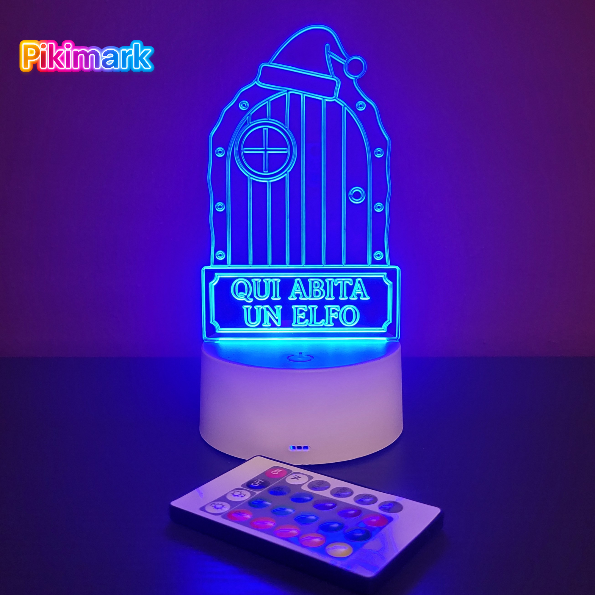 Lampada LED RGB - Qui abita un elfo