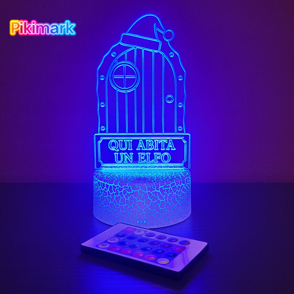 Lampada LED RGB - Qui abita un elfo