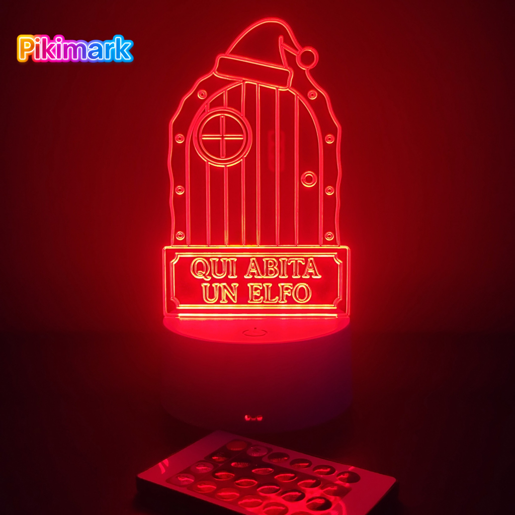 Lampada LED RGB - Qui abita un elfo