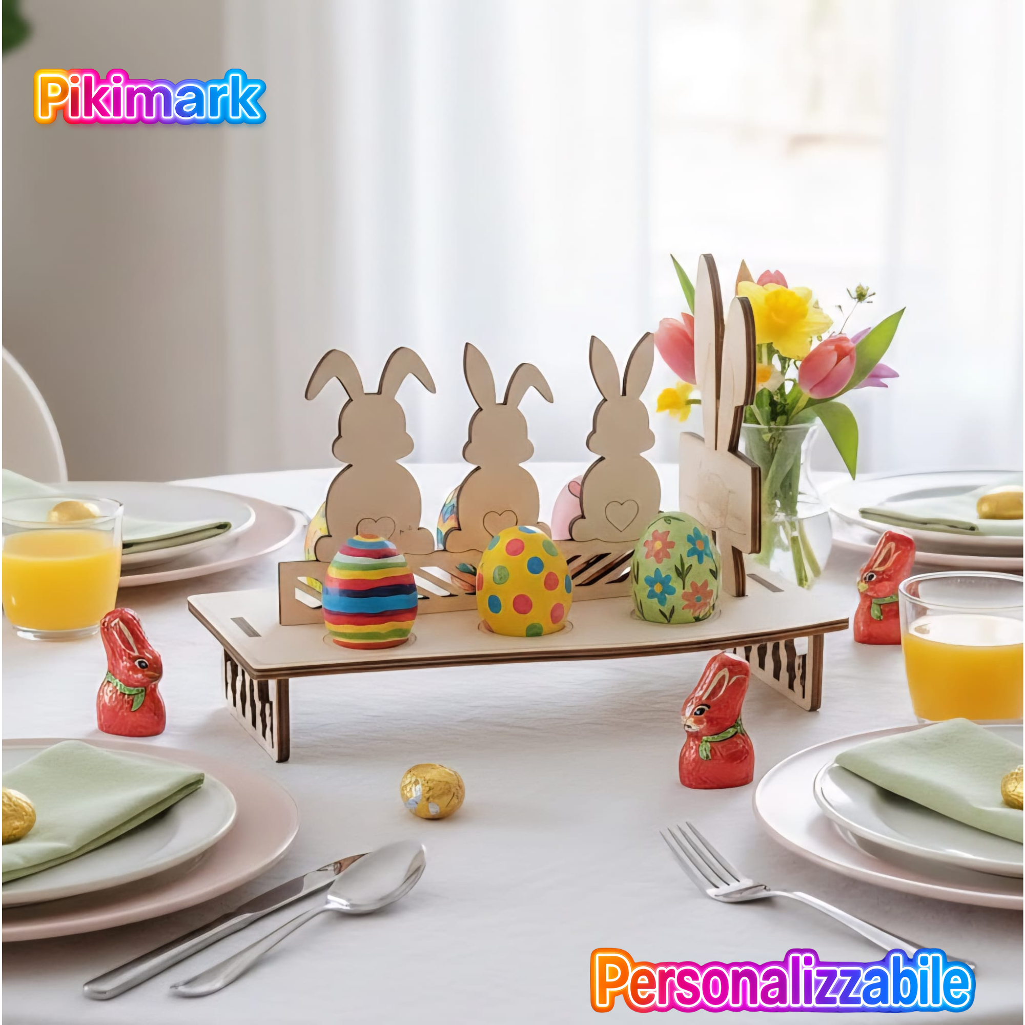 Bunny Eggs - Porta Uova Pasqua - Personalizzabile