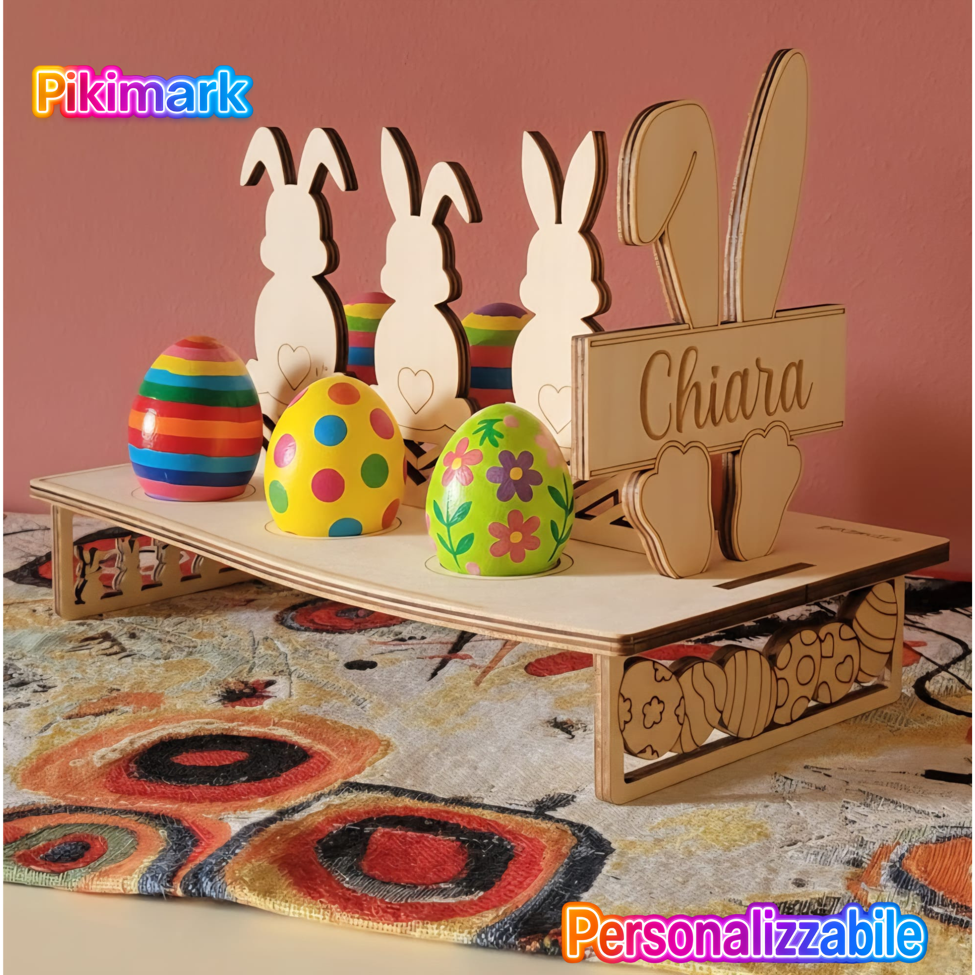 Bunny Eggs - Porta Uova Pasqua - Personalizzabile