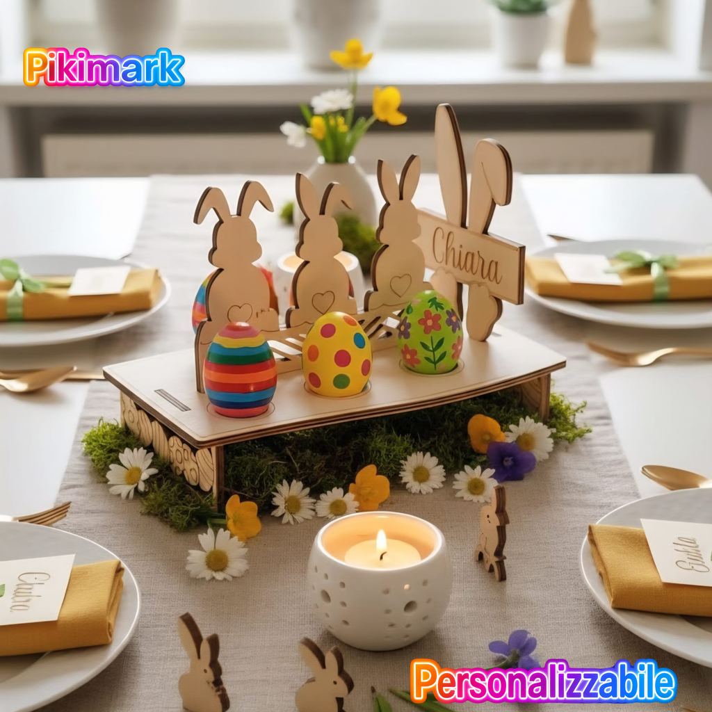 Bunny Eggs - Porta Uova Pasqua - Personalizzabile