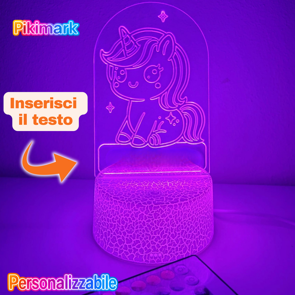 Lampada LED RGB - Unicorno