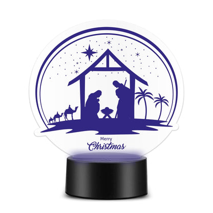 Lampada Led Natalizia con Presepe