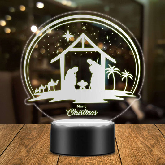 Lampada Led Natalizia con Presepe