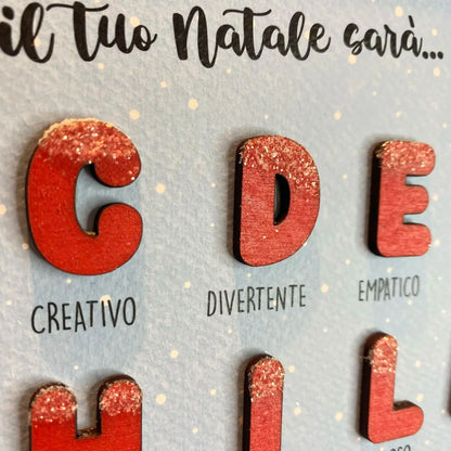Quadro in Legno Personalizzato con Lettere dell’Alfabeto e Dedica Maestra