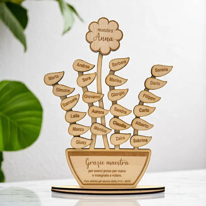 Piantina con Nomi dei Bambini – Regalo Personalizzato per Maestra
